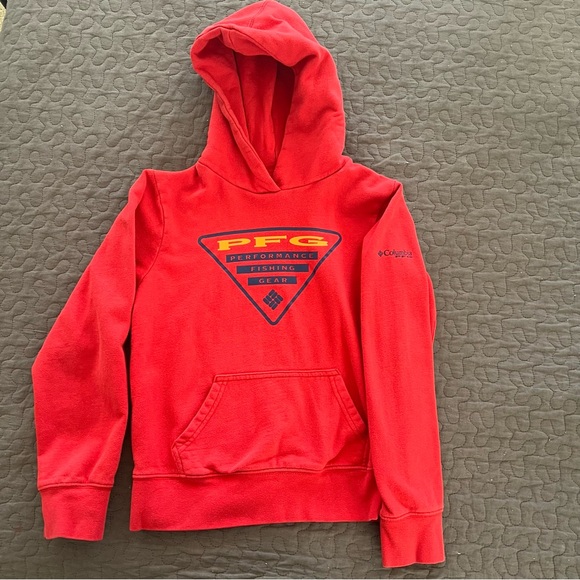 Columbia PFG Youth Medium Red Pullover Hoodie - Picture 1 of 4